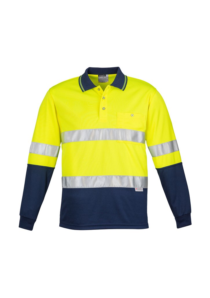 ZH235 - Hi Vis Spliced Long Sleeve Taped Polo