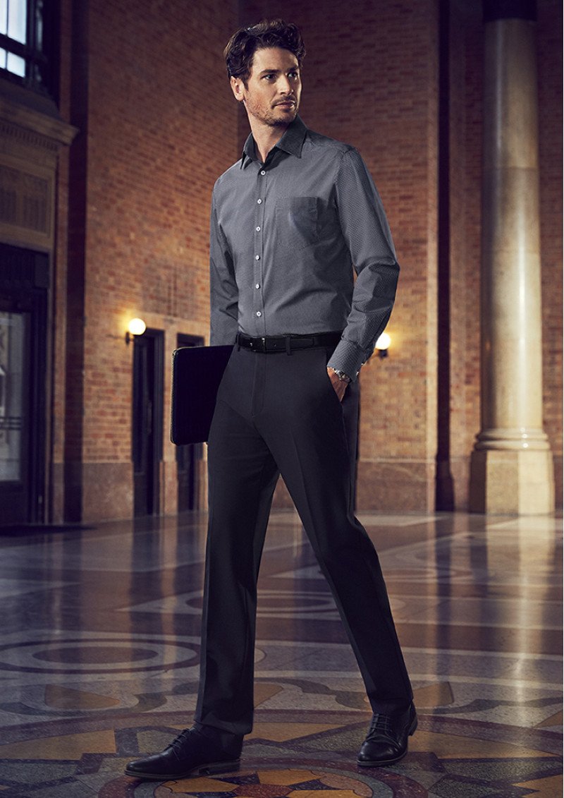 70716S - Mens Slim Fit Flat Front Pant Stout