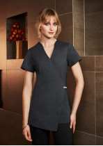 H630L - Ladies Spa Modern Wrap Style Beauty Tunics