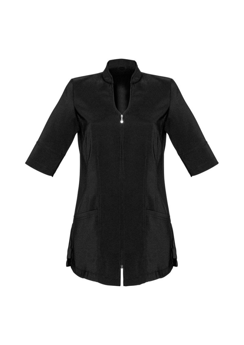 H632L - Ladies Bliss Zip-Front Luxury Beauty Tunics