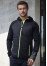 J515M - Mens Quilted Contrast Zip-Up Hoodie