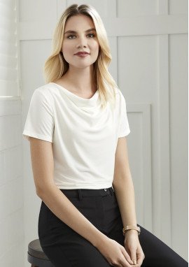 K625LS - Ladies Ava Drape Knit Top