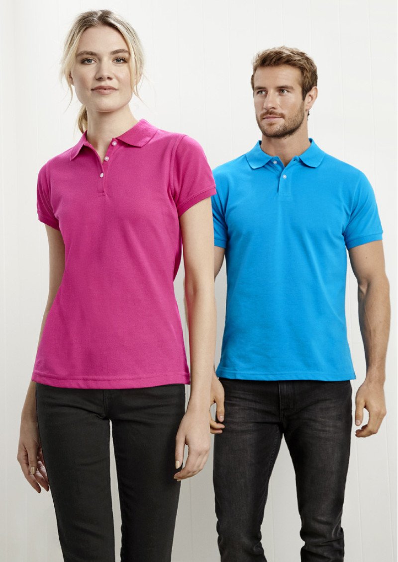 Mens Neon Slim Fit White Polo