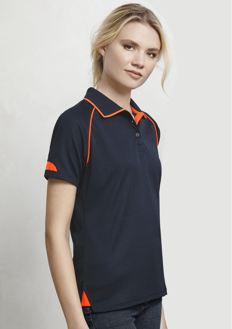 P29022 - Ladies Fusion Cotton-backed Fluoro Tipping Polo