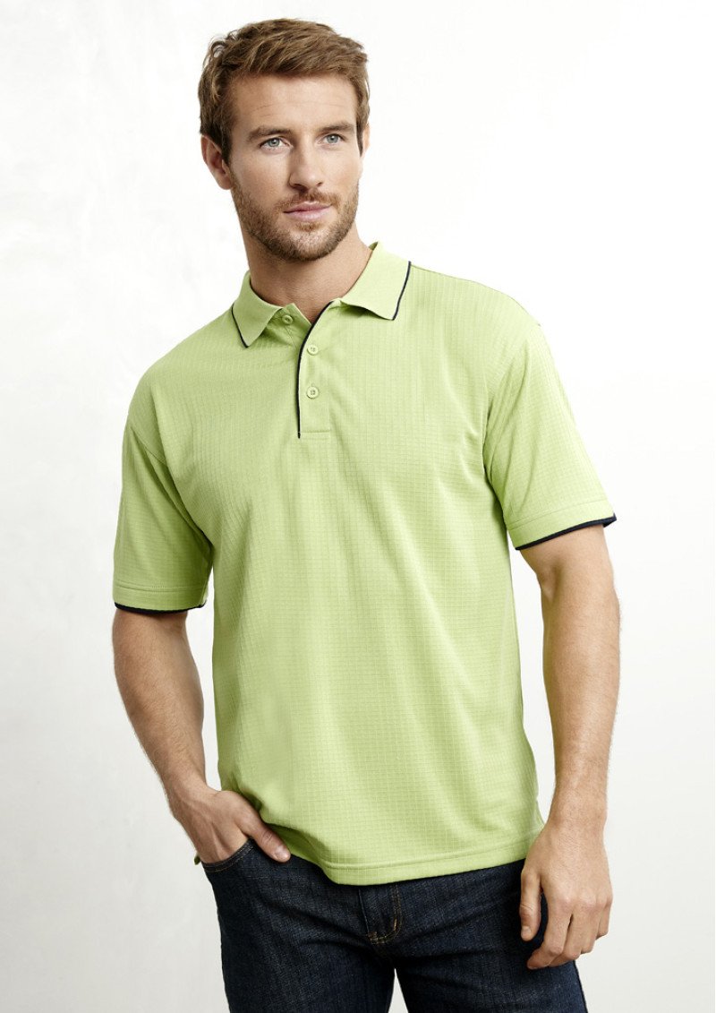 P3200 - Mens Elite Textured Mini Self-Check Breathable Polo