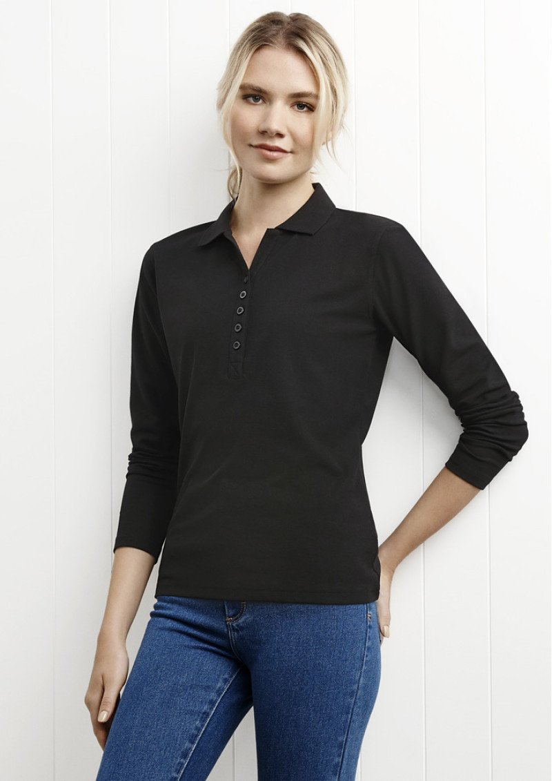 P400LL - Crew Ladies Fashionable Long Sleeve Polo