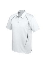 P604MS - Mens Cyber Constrast Silver-Lines Breathable Polo