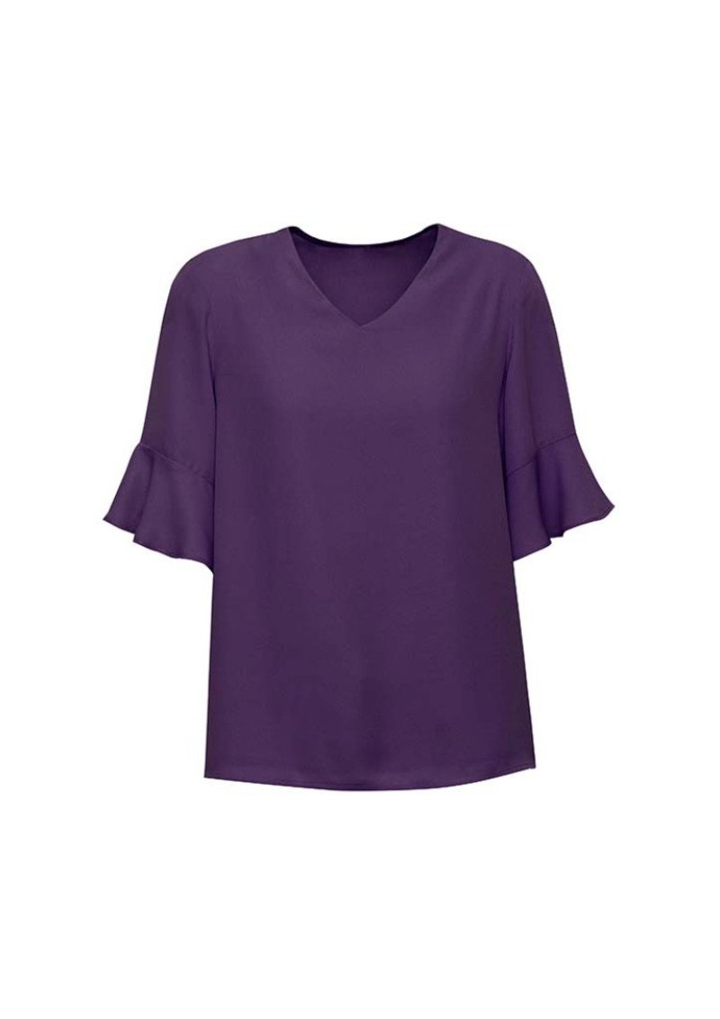 RB966LS - Womens Aria Fluted Sleeve Blouse