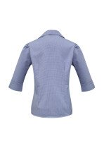 S267LT - Ladies Edge Mini Check 3/4 Sleeve Shirt