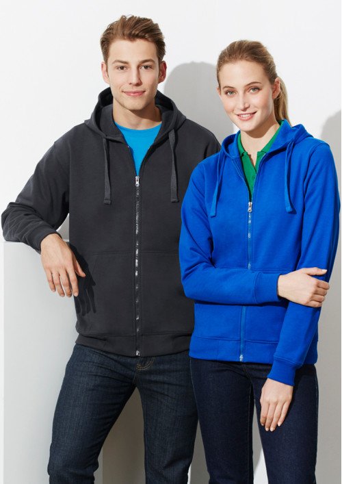 SW762M - Mens Crew Full Zip Polyester/Cotton Hoodie Jacket