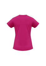 Women Ice Cotton Hot Pink T-Shirt with Hope Logo in Blue