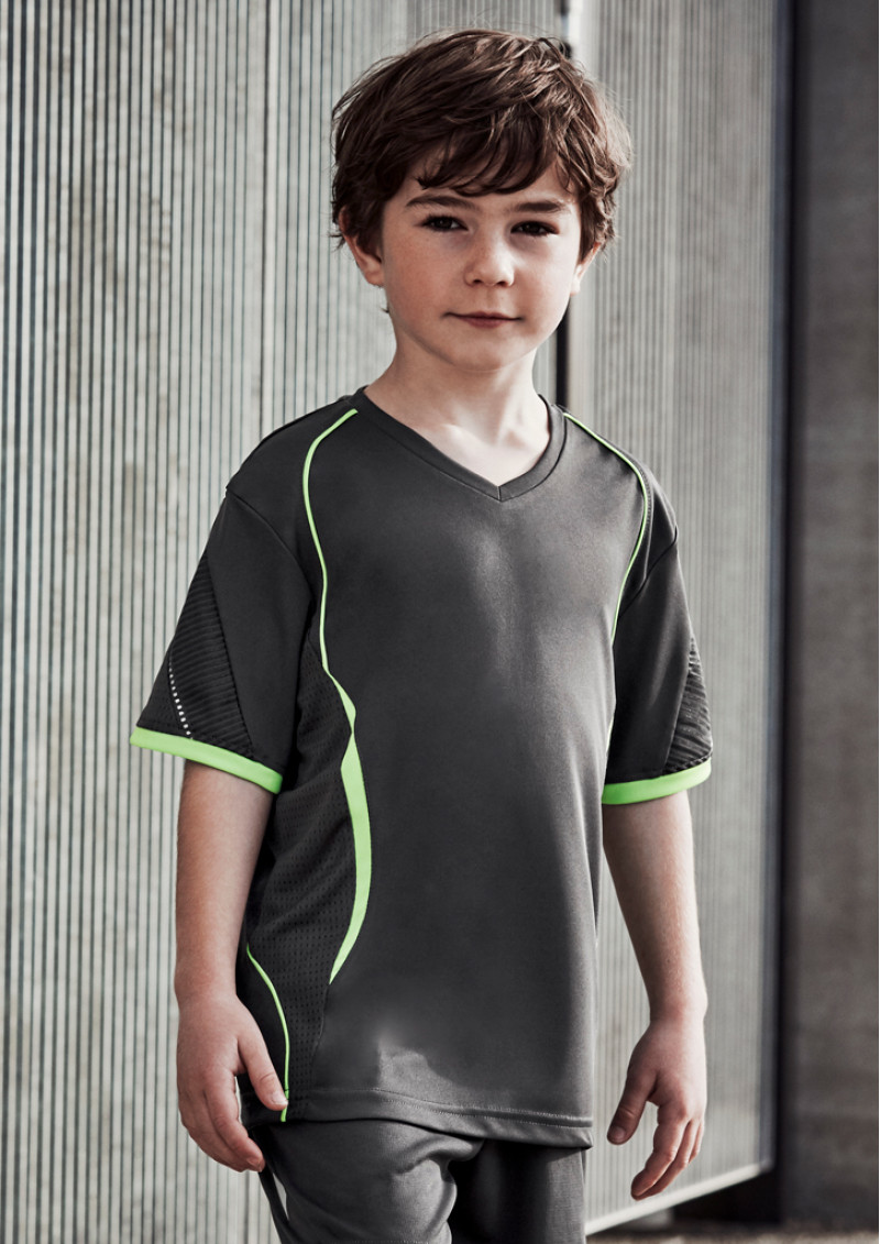 T406KS - Kids Razor V-Neck Breathable Sports T-Shirts