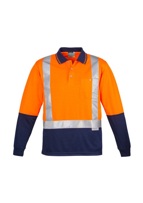 ZH234 - Hi Vis Spliced Long Sleeve Taped Polos