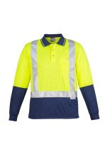 ZH234 - Hi Vis Spliced Long Sleeve Taped Polos