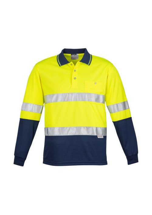 ZH235 - Hi Vis Spliced Long Sleeve Taped Polo