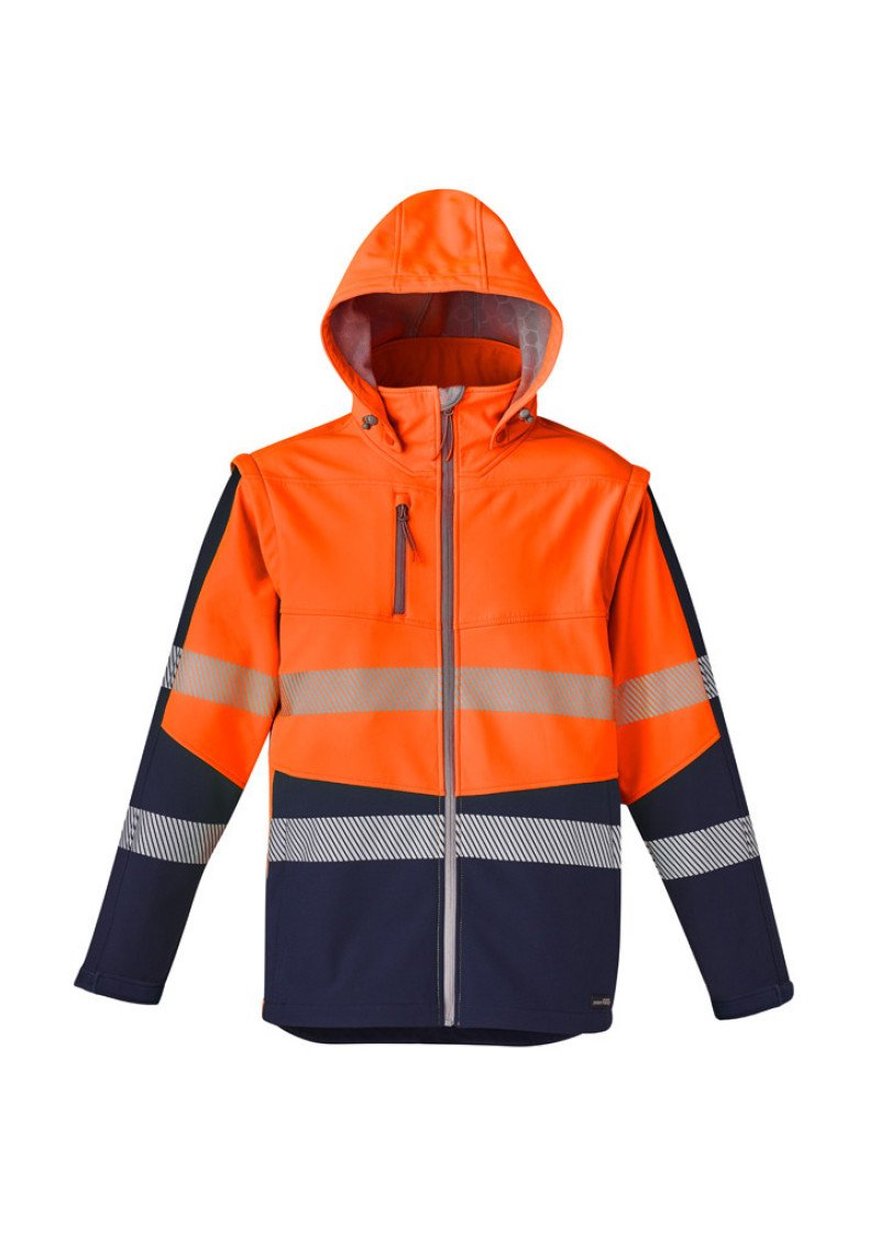 ZJ453 - Unisex 2 in 1 Stretch Softshell Segmented Taped Jacket