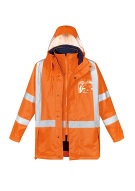 ZJ616-Mens TTMC-W17 Hi Vis X Back 4 In 1 Waterproof Jacket