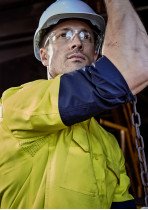 ZW128- SYZMIK Mens Rugged Cooling Hi Vis Spliced 100% Cotton Shirt ZW128- SYZMIK Mens Rugged Cooling Hi Vis Spliced 100% Cotton Shirt