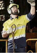 ZW129 - Hi Vis SYZMIK Mens Rugged 100% Cotton, Taped Spliced Shirt ZW129 - Hi Vis SYZMIK Mens Rugged 100% Cotton, Taped Spliced Shirt