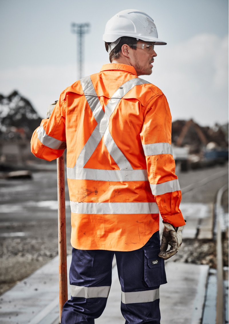 ZW690 - Mens Hi Vis X Back Taped Shirt