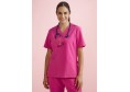 CST245LS - WOMENS PINK V-NECK SCRUB TOP