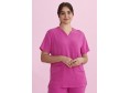 CST250US - UNISEX PINK V-NECK SCRUB TOP