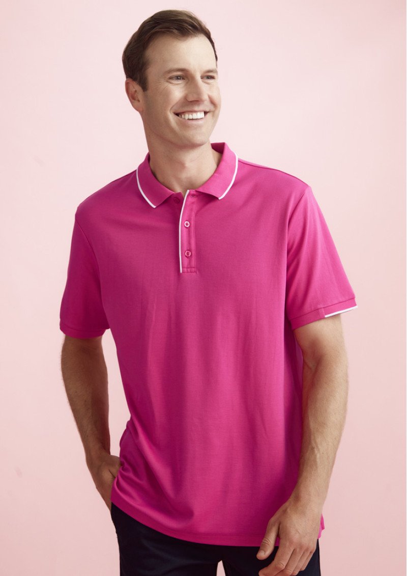 CST313MS - Mens Pink Short Sleeve Polo