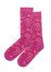 CCS250U - Unisex Pink Happy Feet Comfort Socks