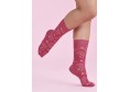 CCS250U - Unisex Pink Happy Feet Comfort Socks