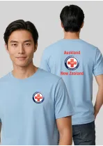 MENS Ice 100% Cotton T-Shirt+ Front & Back Logo Print -T10012-BRFB