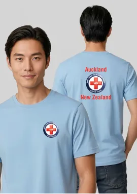 MENS Ice 100% Cotton T-Shirt+ Front & Back Logo Print -T10012-BRFB