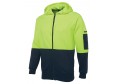 JB's Hi Vis Full Zip Fleecy Hoodie