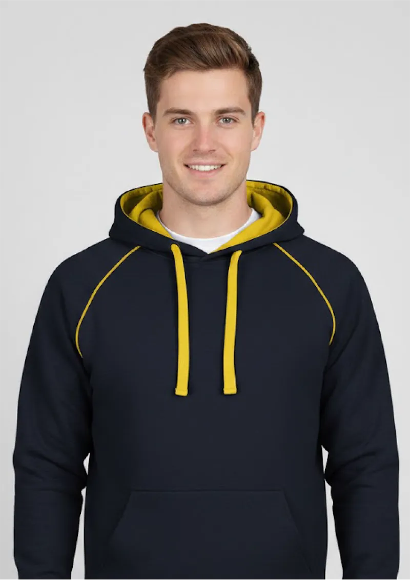 ADULTS CONTRAST FLEECY HOODIE