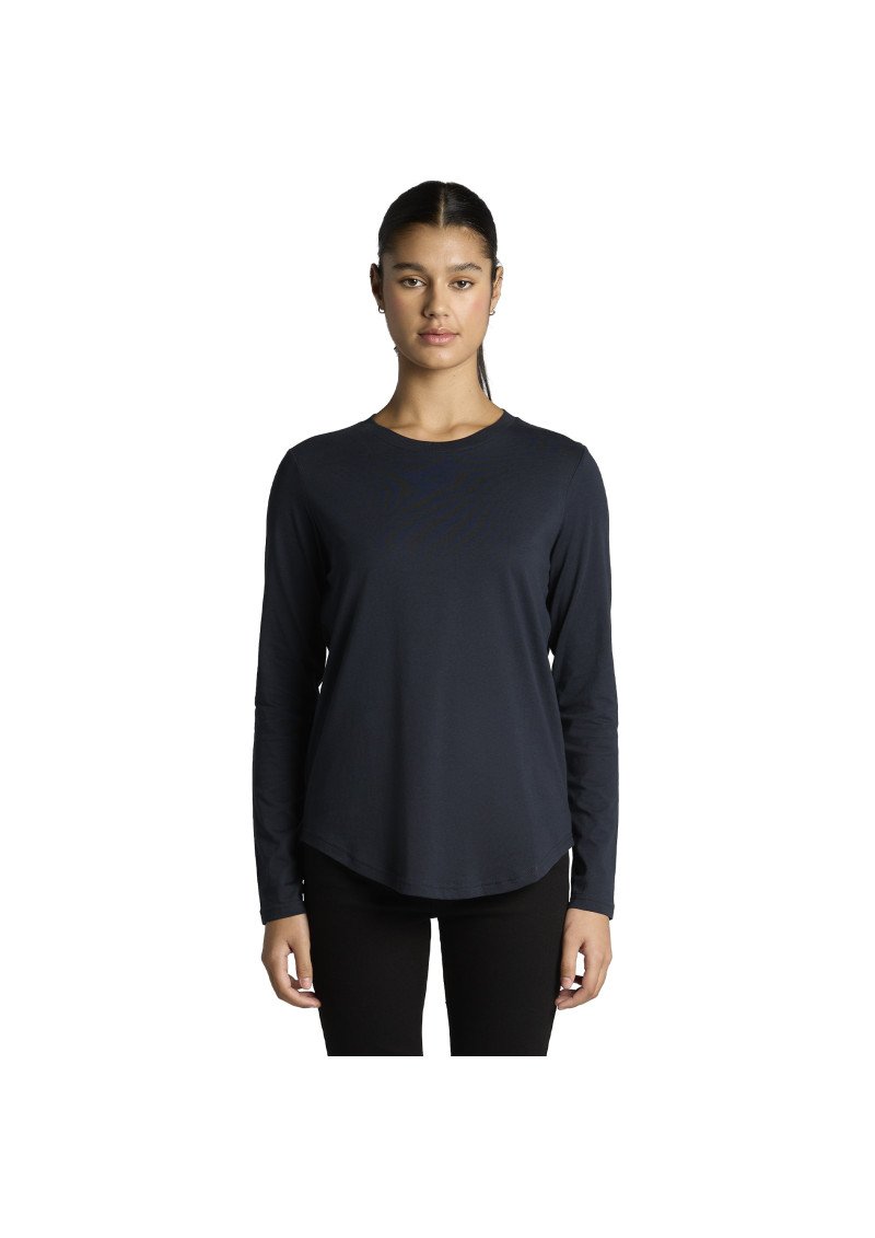 4021-AS Colour Womens Maple Curve L/Slv Tee