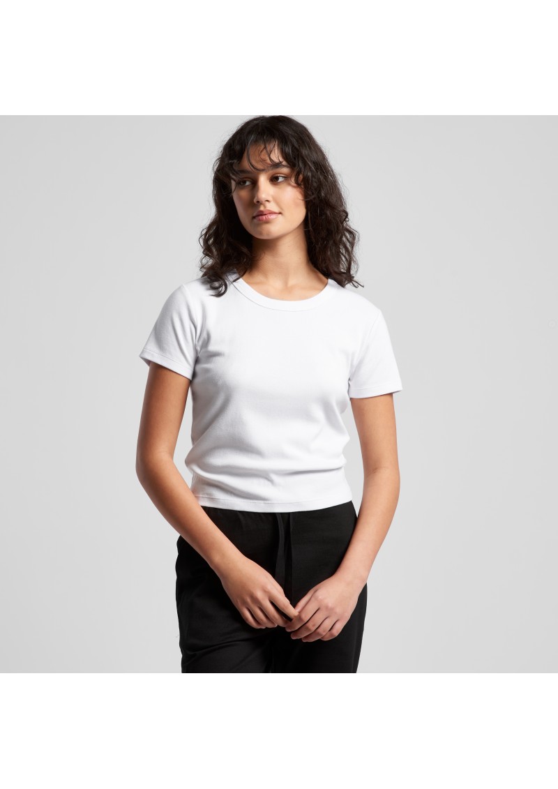 4074-AS Colour Womens Organic Rib Baby Tee