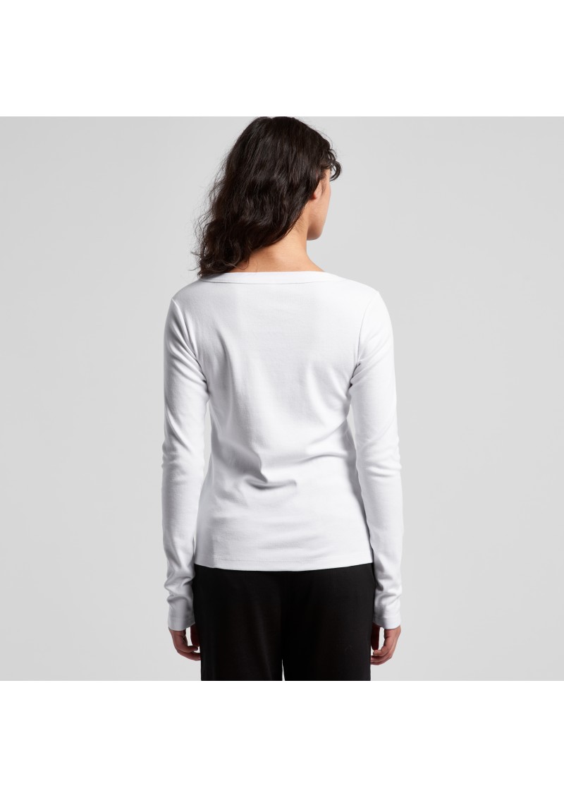 4075-AS Colour Womens Organic Baby Rib L/Slv Tee