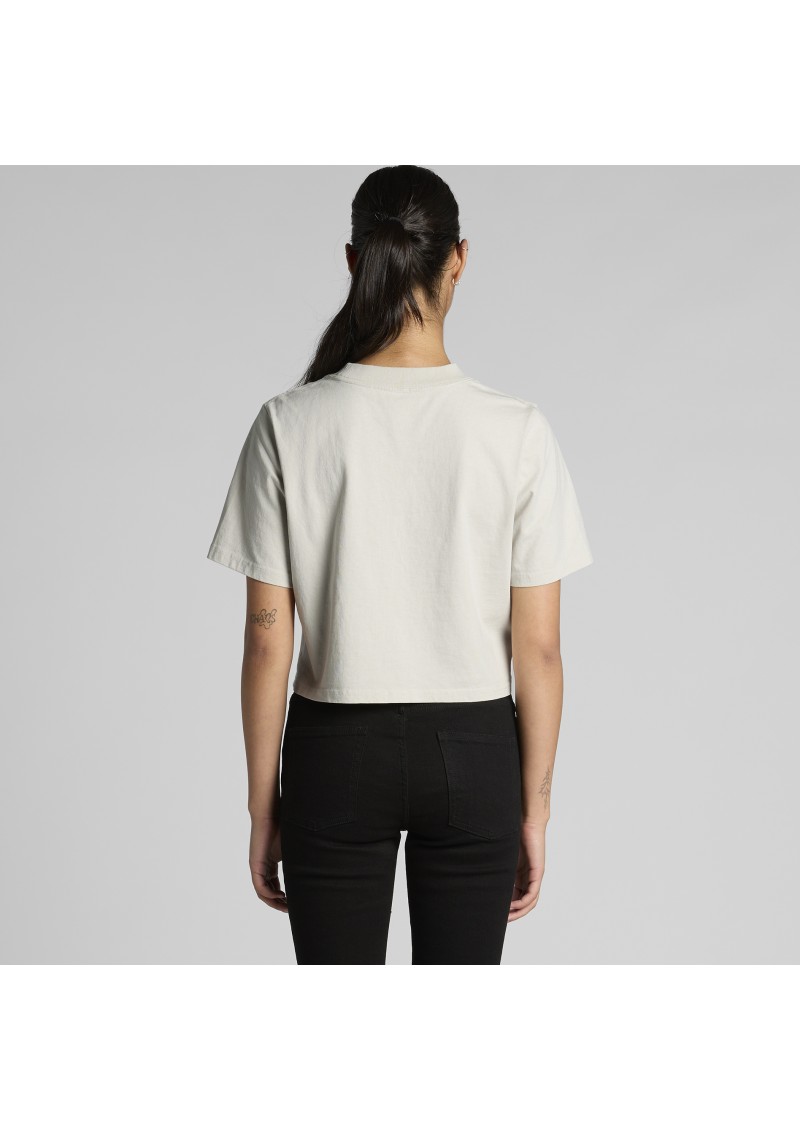 4089-AS Colour Womens Heavy Faded Crop Tee