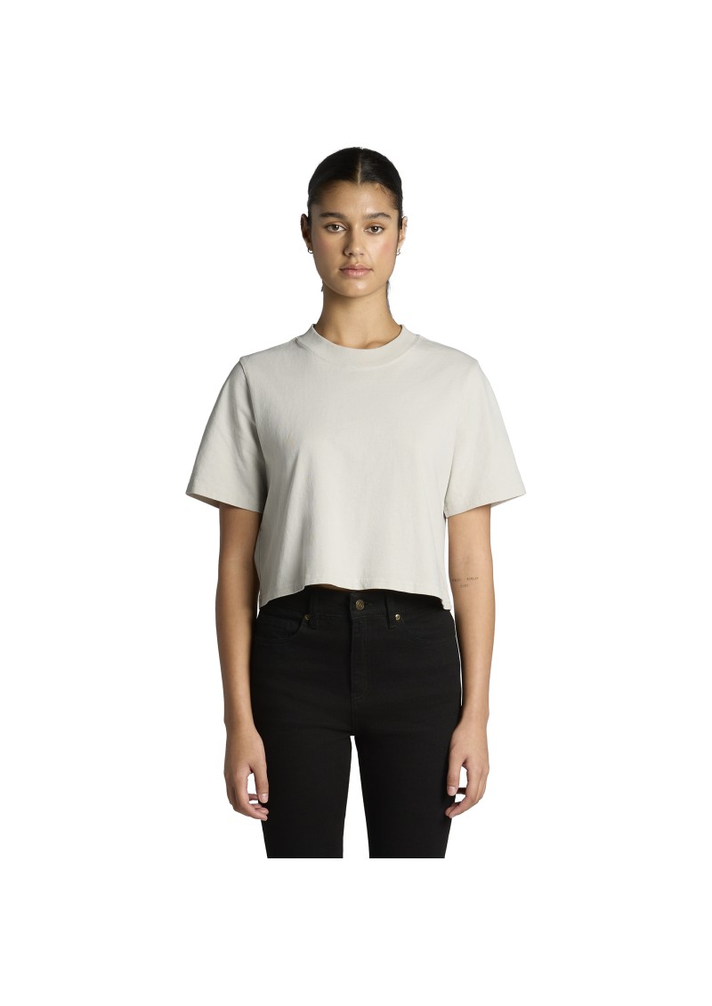 4089-AS Colour Womens Heavy Faded Crop Tee
