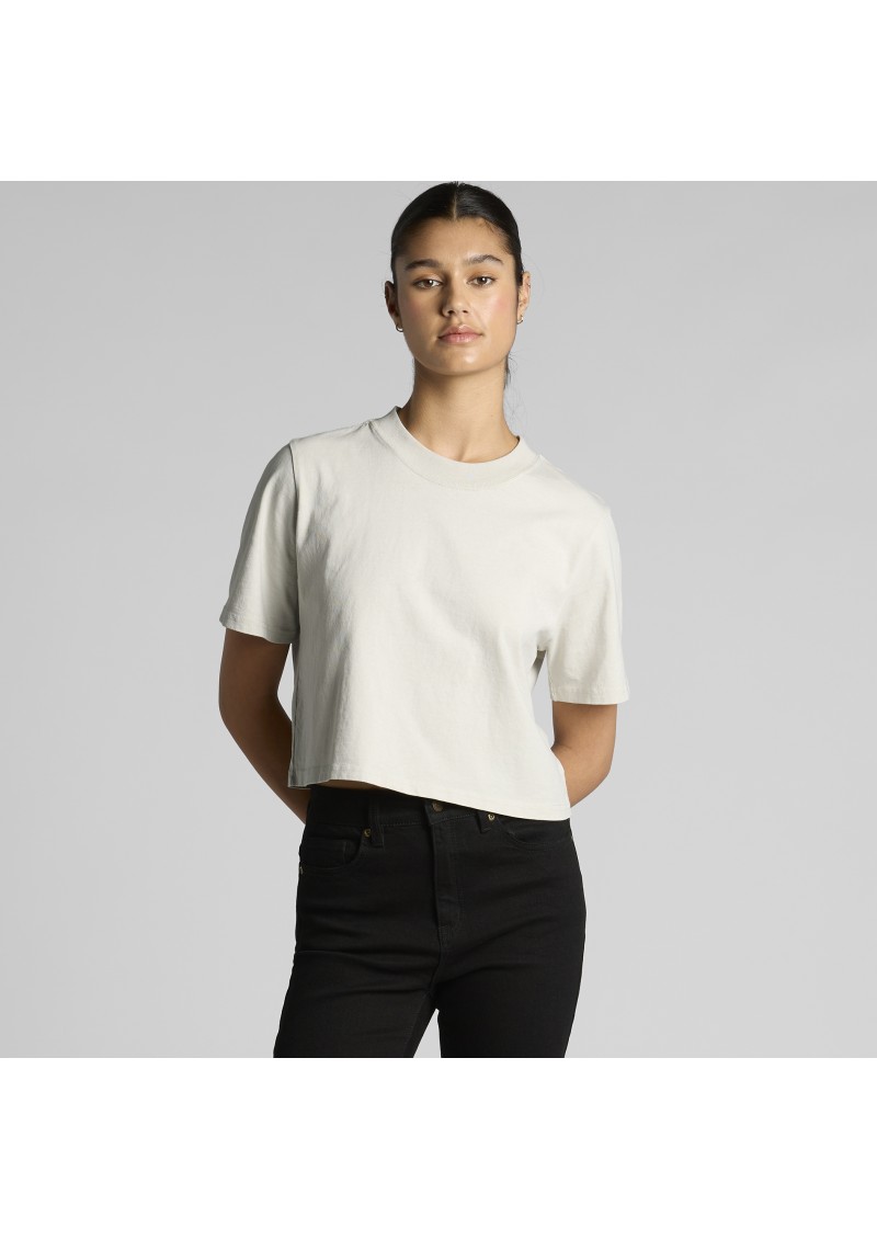 4089-AS Colour Womens Heavy Faded Crop Tee