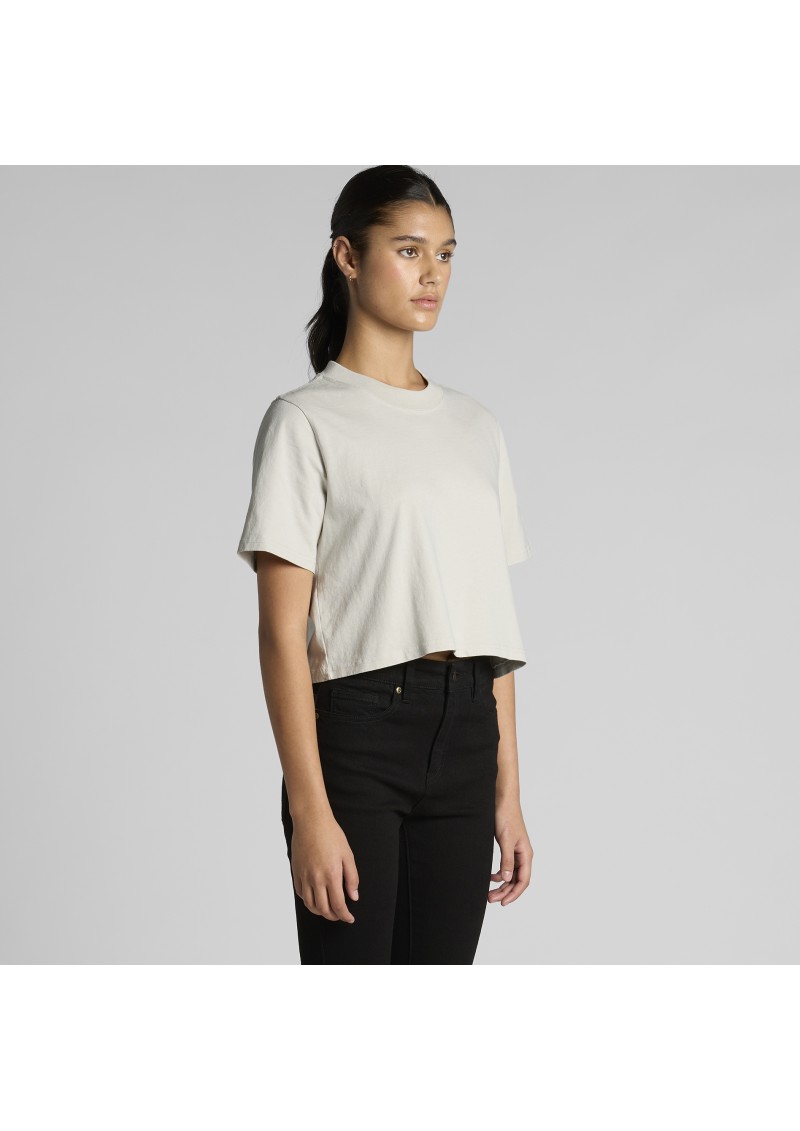4089-AS Colour Womens Heavy Faded Crop Tee
