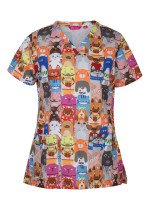 JBs Ladies Scrub Top Printed