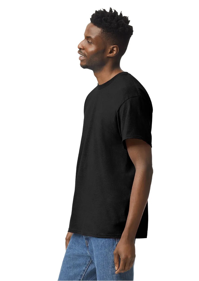 thumbnail image 2 of Gildan Heavy Cotton Black T-Shirts – Bulk Lot Of 50 Or 100 – Men's S-5XL, Crew Neck, Short Sleeve 2 of 4