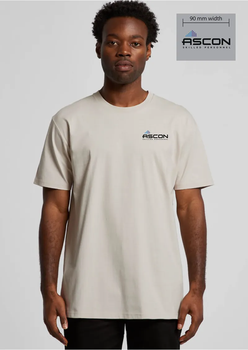 AS Colour Staple Tee + Front & Back Logo Print - 5001-BRFB