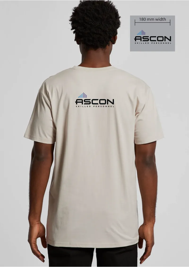 AS Colour Staple Tee + Front & Back Logo Print - 5001-BRFB