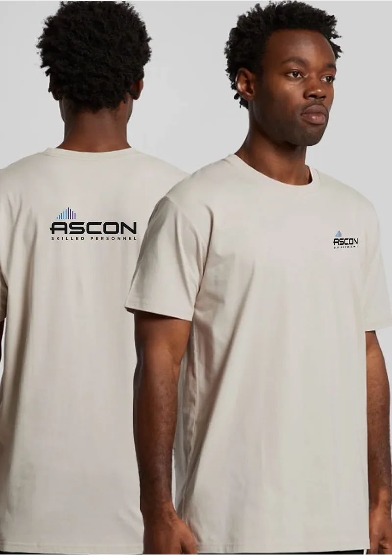 AS Colour Staple Tee + Front & Back Logo Print - 5001-BRFB