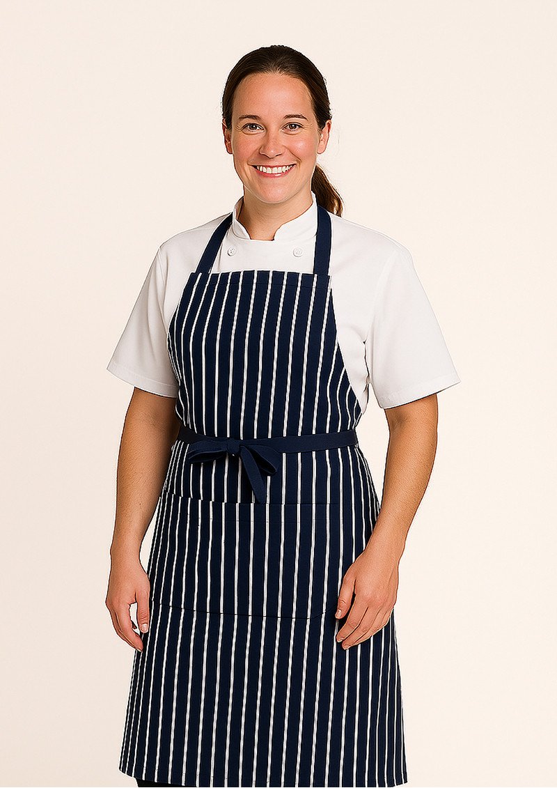 BIB APRON NAVY/WHITE-SMALL