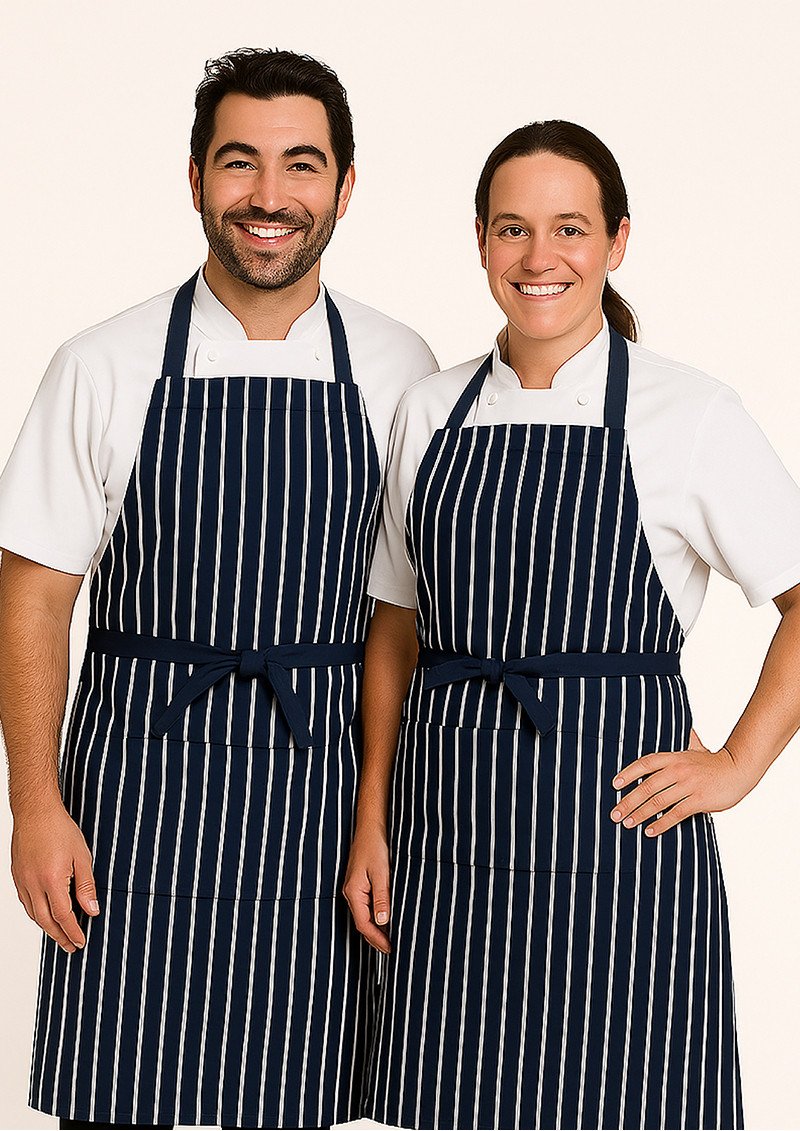 BIB APRON NAVY/WHITE-SMALL
