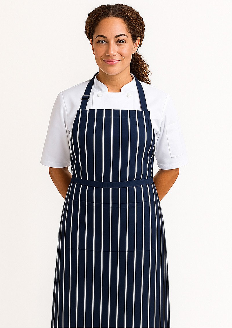 BIB APRON BLACK/WHITE-SMALL