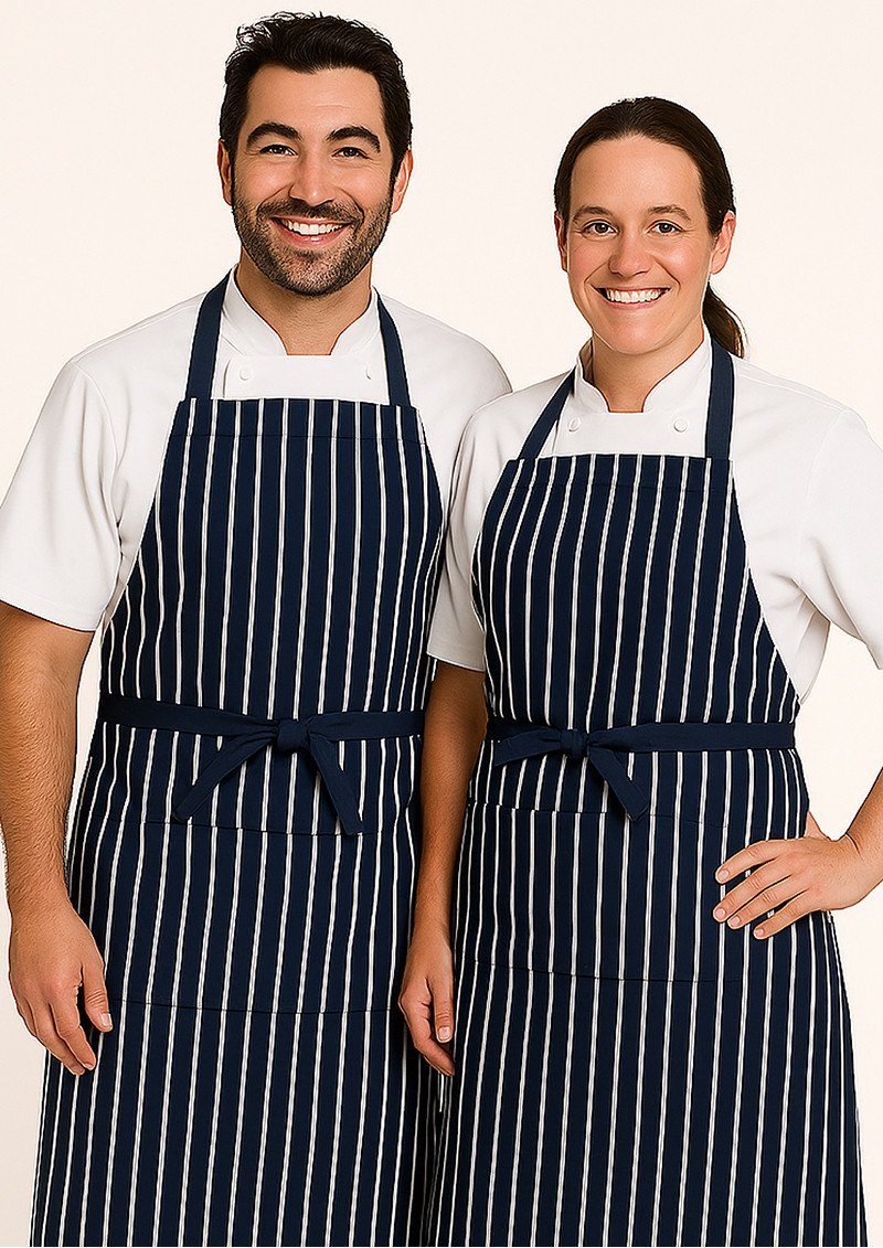 BIB APRON BLACK/WHITE-SMALL