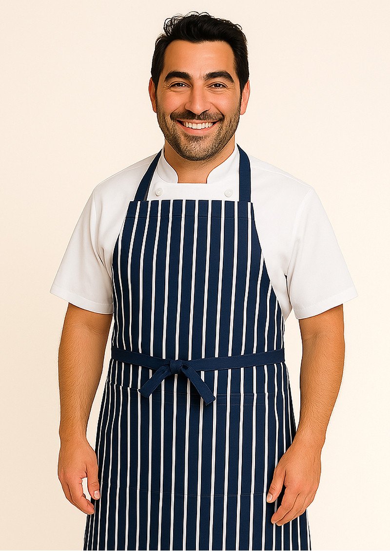 BIB STRIPED APRON